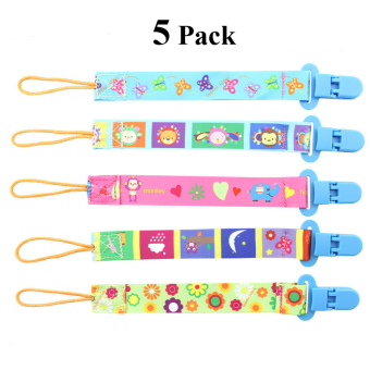 Pacifier Clip Set 5 Pack For Baby-Cute 2-Sided Designed Binkie Clips,Holder For Baby Soothie,Teething Toys - Intl June 2018 - 2 Pacifier Clip Set 5 Pack for Baby-Cute 2-Sided Designed Binkie Clips,Holder for Baby Soothie,Teething Toys - intl - 2
