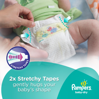 Pampers Baby Dry Diaper Small 58s - 4 Packs June 2018 - 3 Pampers Baby Dry Diaper Small 58s - 4 Packs - 3