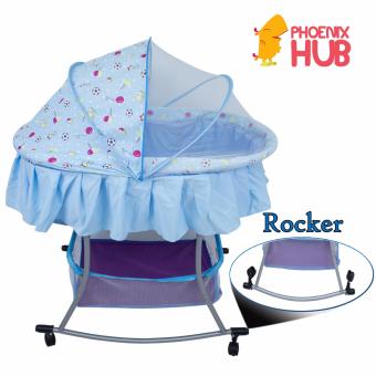 PHub WyonBaby Baby Cradle Bed Crib Rocker With Storage Basket BLUE July 2018 - 5 PHub WyonBaby Baby Cradle Bed Crib Rocker with Storage Basket BLUE - 5