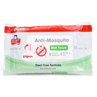 Pigeon Anti-Mosquito Wipes 12 Sheets June 2018 - 2 Pigeon Anti-Mosquito Wipes 12 Sheets - 2
