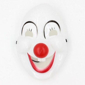 Plastic Women Clown Mask Prop For Halloween Costume Party June 2018 - 2 Plastic Women Clown Mask Prop for Halloween Costume Party - 2