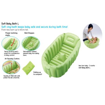 Richell For Babies Baby Bath Tub (Green) April 2018 - 4 Richell for Babies Baby Bath Tub (Green) - 4