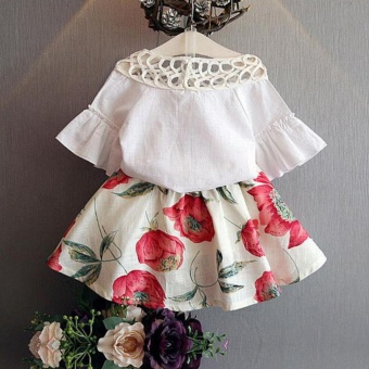 Toddler Kids Baby Girls T-shirt Tops+Skirt Dress Summer Outfits Clothes 2PCS Set - Intl June 2018 - 2 Toddler Kids Baby Girls T-shirt Tops+Skirt Dress Summer Outfits Clothes 2PCS Set - intl - 2