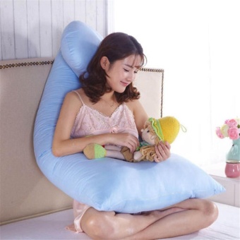 U Shape Printing Pillow Case For Gestational Pregnant Women Maternity Blue - Intl April 2018 - 2 U Shape Printing Pillow Case for Gestational Pregnant Women Maternity Blue - intl - 2