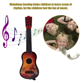 WOND 43cm Children Guitar 6-String Ukulele Adjustable Tuners Musical Instrument red - intl