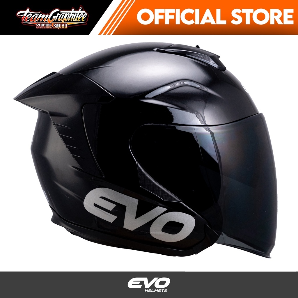 Evo half face helmet matte sale black