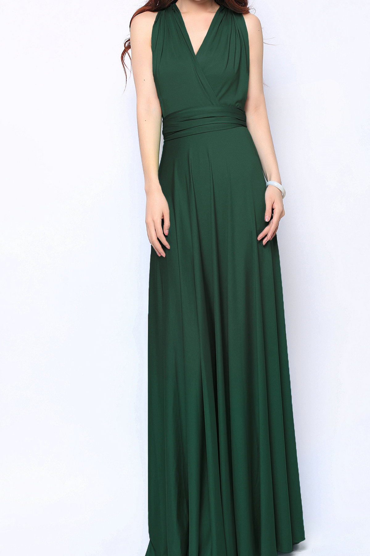 forest green plus size dress