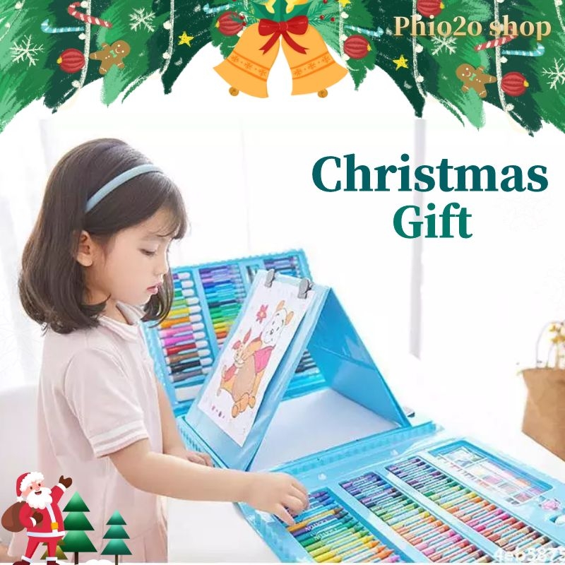 Mega ART Coloring Set Painting set Color Set Water Color Pen Crayon Drawing  set For Children Gifts Tools Kit Boys Girls Students Christmas Birthday  Holiday Festival Neon Book Ink Craft Washable Pencils