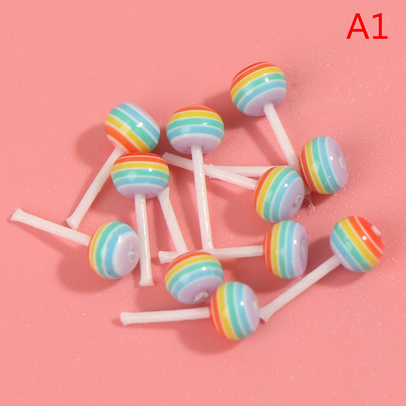 เด็ก1/12บ้านตุ๊กตาของหวานน้ำตาล Lollipops ที่มีผู้ถือ Candy