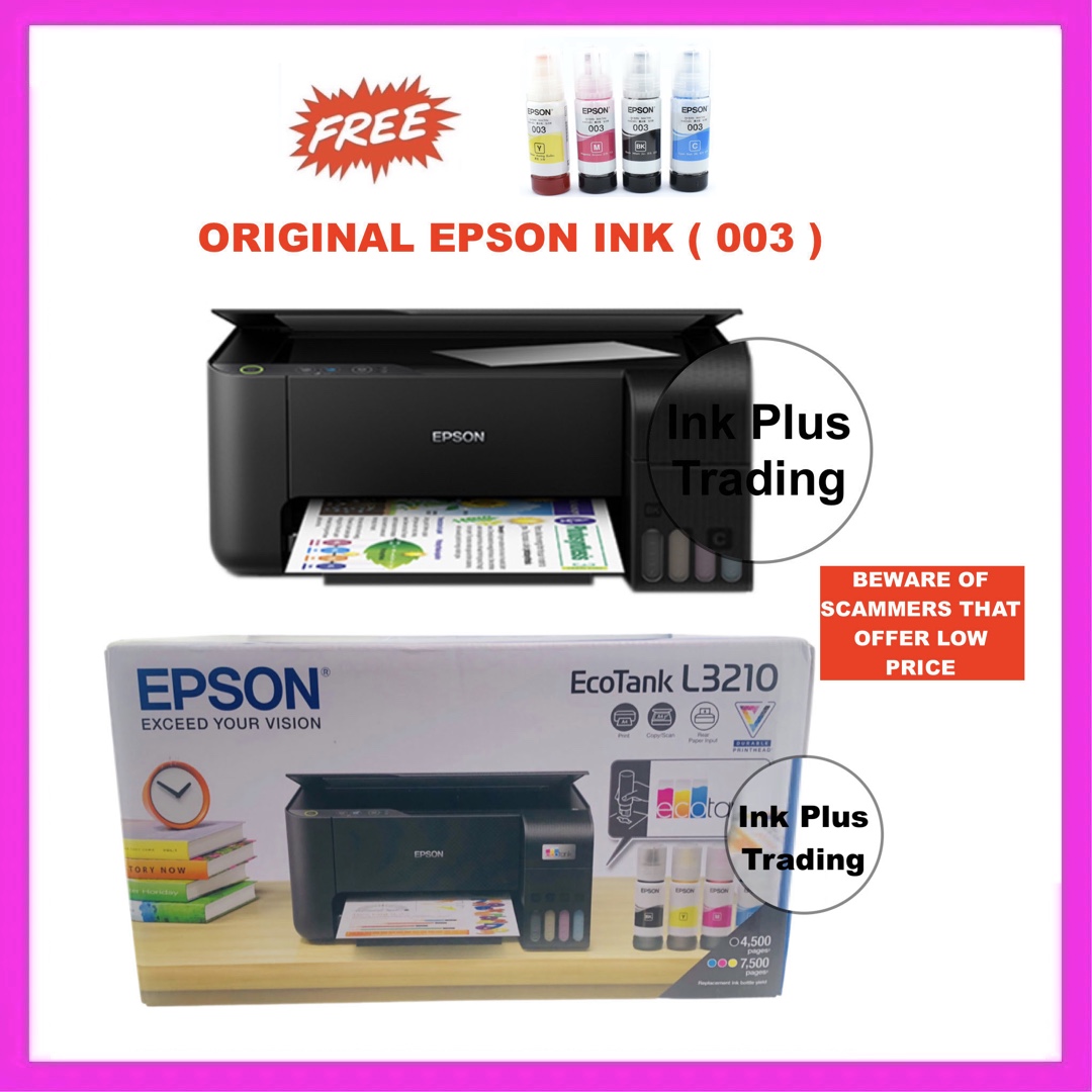 Original Epson Printer L3210 All in One 