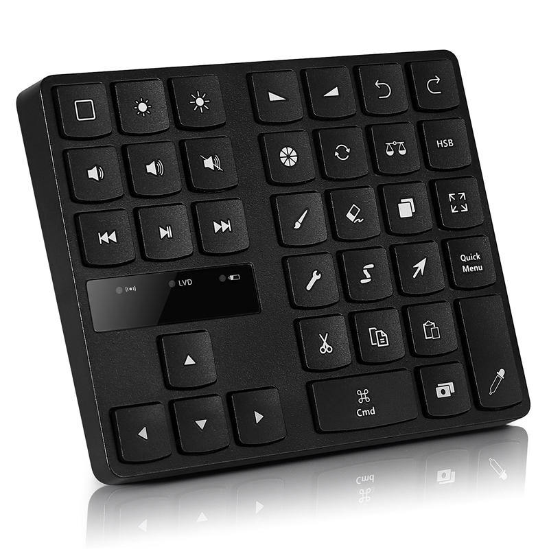  Bluetooth Drawing Keypad Drawing Keyboard 35 Keys Rechargeable Wireless Keyboard for Procreate and Drawing Shortcuts Graphic 