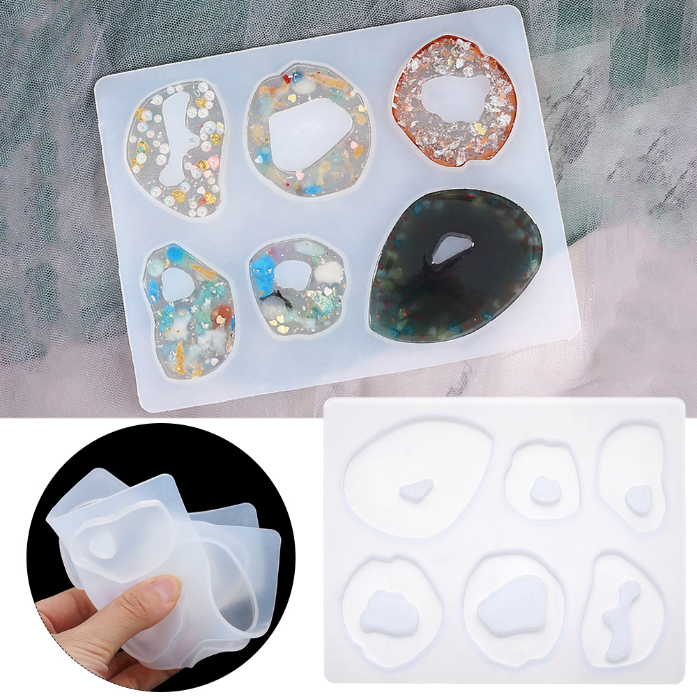 CYCLING TO WORKLS DIY Handmade Necklace Mould Transparent Silicone Molds Crystal Epoxy Mold Pendant Mould Resin Crafts