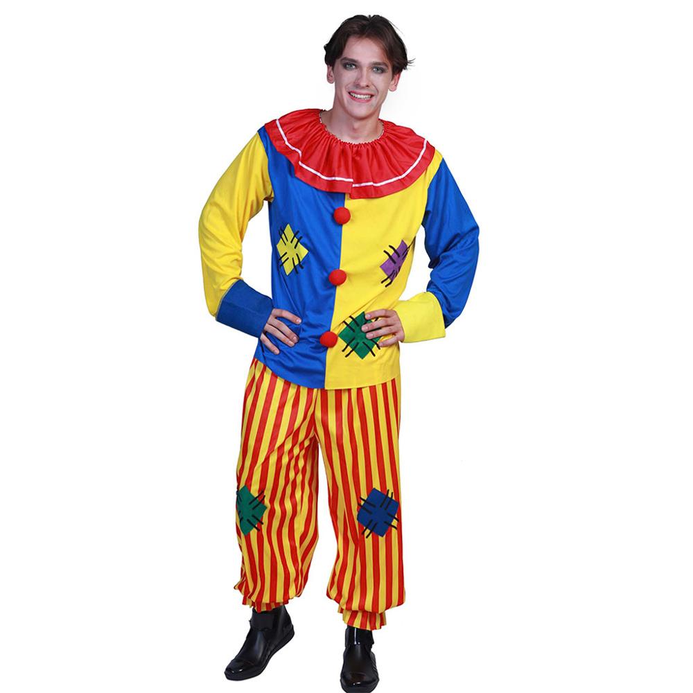 Trang phục chú hề xiếc dành cho người lớn Halloween trang phục chú hề đầy màu sắc