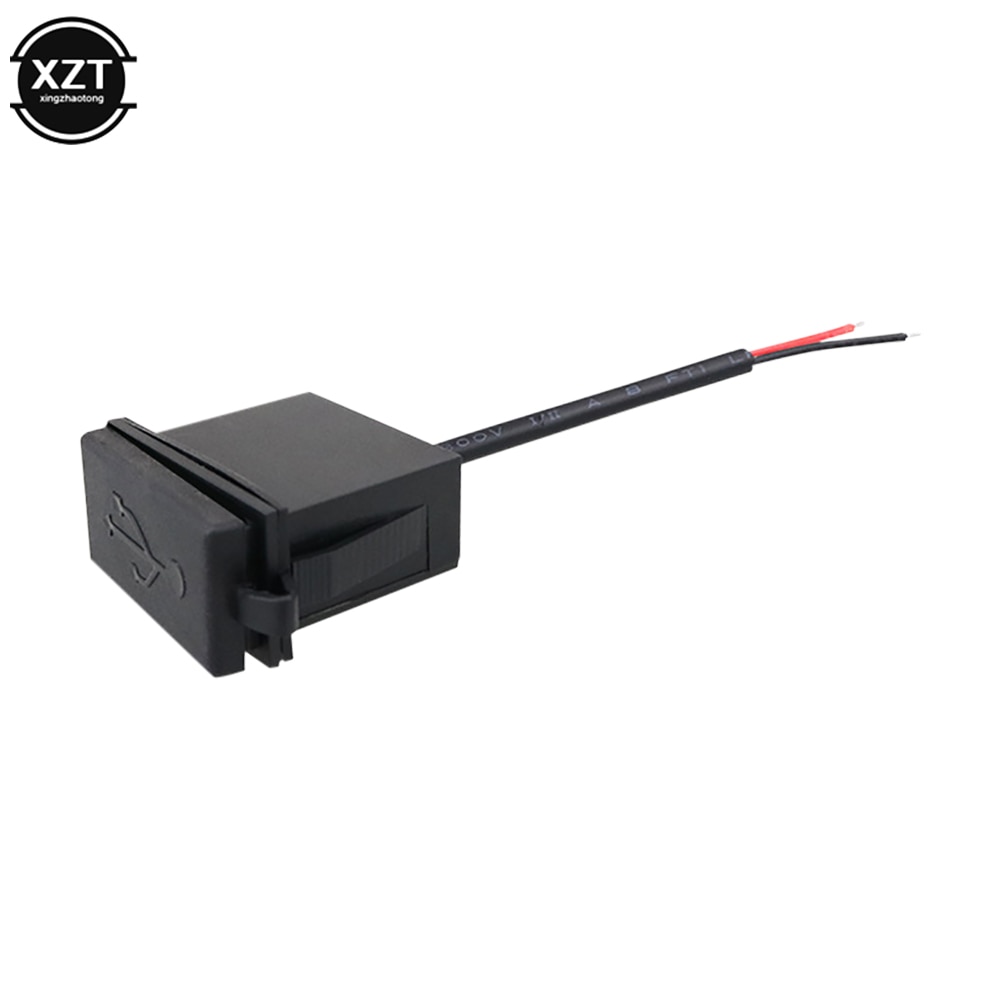 Mới 12V/24V duy nhất Xe USB ổ cắm sạc điện 5V 2.4A Bộ chuyển đổi điện hình vuông không thấm nước cho xe máy RV thuyền tàu sạc