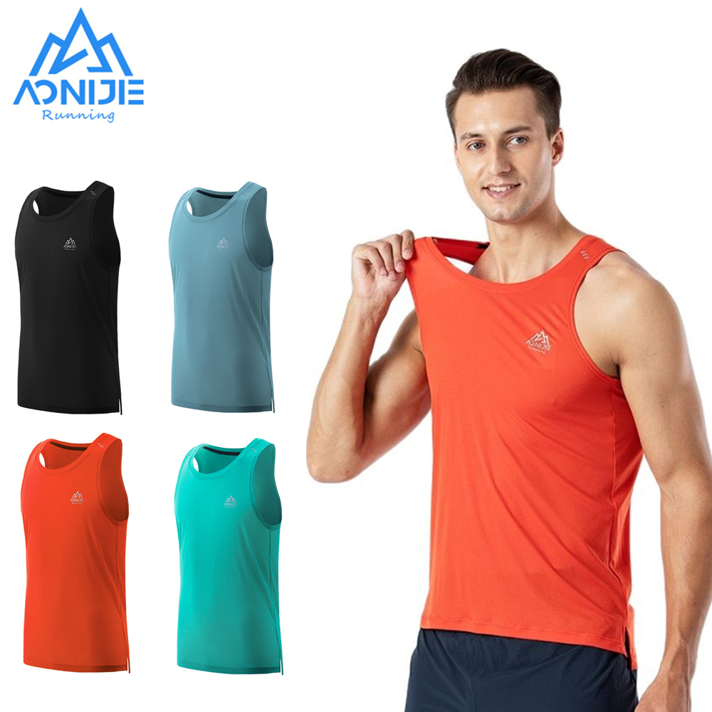 AONIJIE FM5126 Người đàn ông làm khô nhanh Thể thao Áo lót chạy bộ Vest không tay Mùa hè Xe tăng hàng đầu thoáng khí cho phòng tập thể dục
