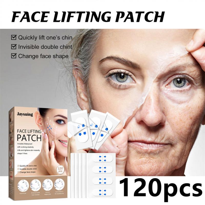 Eelhoe Facial Lifting Patch Invisible Breathable Waterproof Thin Face  Stickers Double Chin V-shaped Cheek Lift Tape Instant Tighten Chin Facial  Sagging Skin Lifting Face Contours Bandagem（60pcs/box）