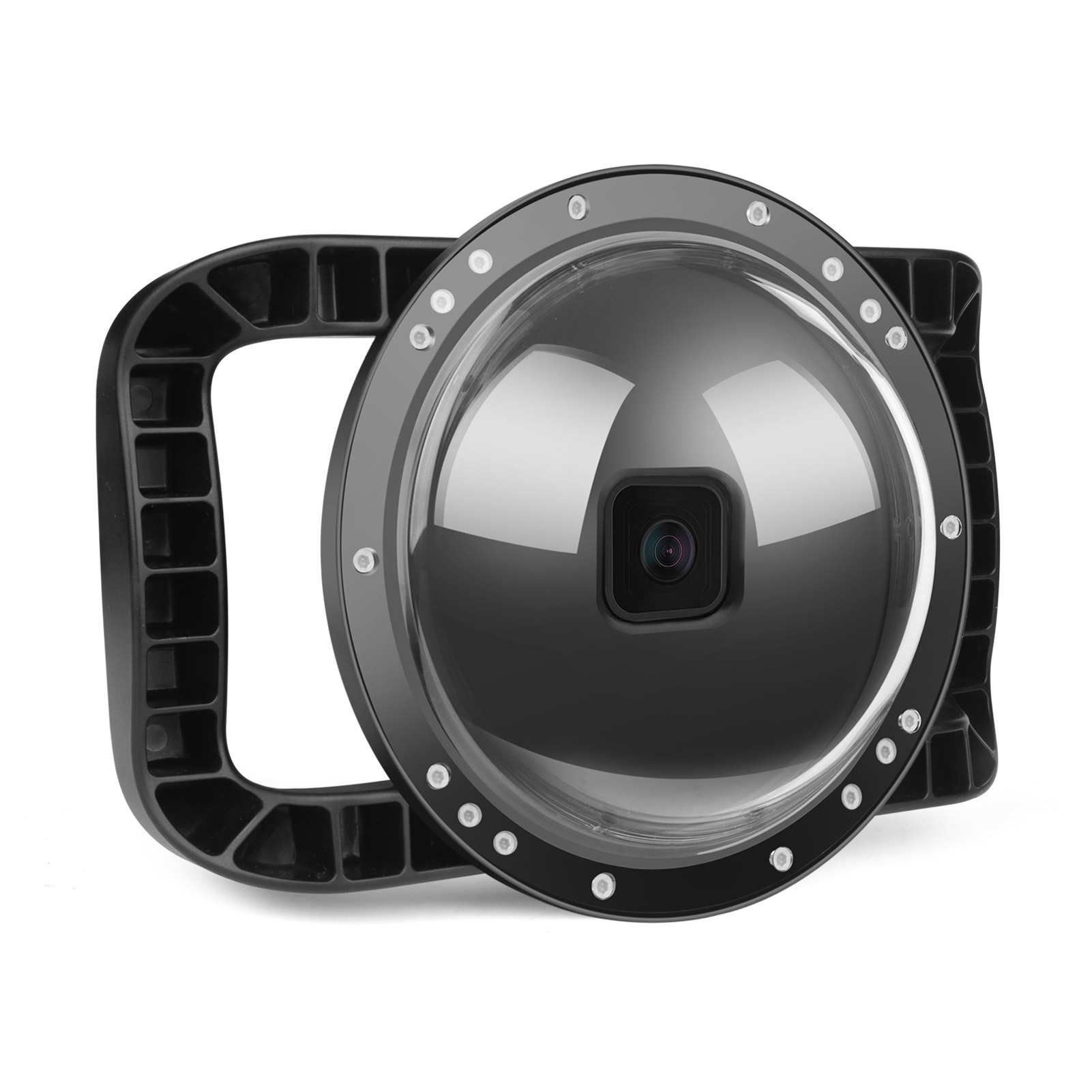 Shoot xtgp559 camera dual handle dome port waterproof case camera protective case 45m waterproof 180° wide angle replacement for gopro hero 9 black gopro hero 10