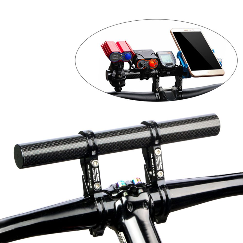 SHENZ99225 Fashion Bicycle Lamp Mount Outdoor Bike Handlebar Extender Double Tube Bracket Aluminum Alloy Fiber