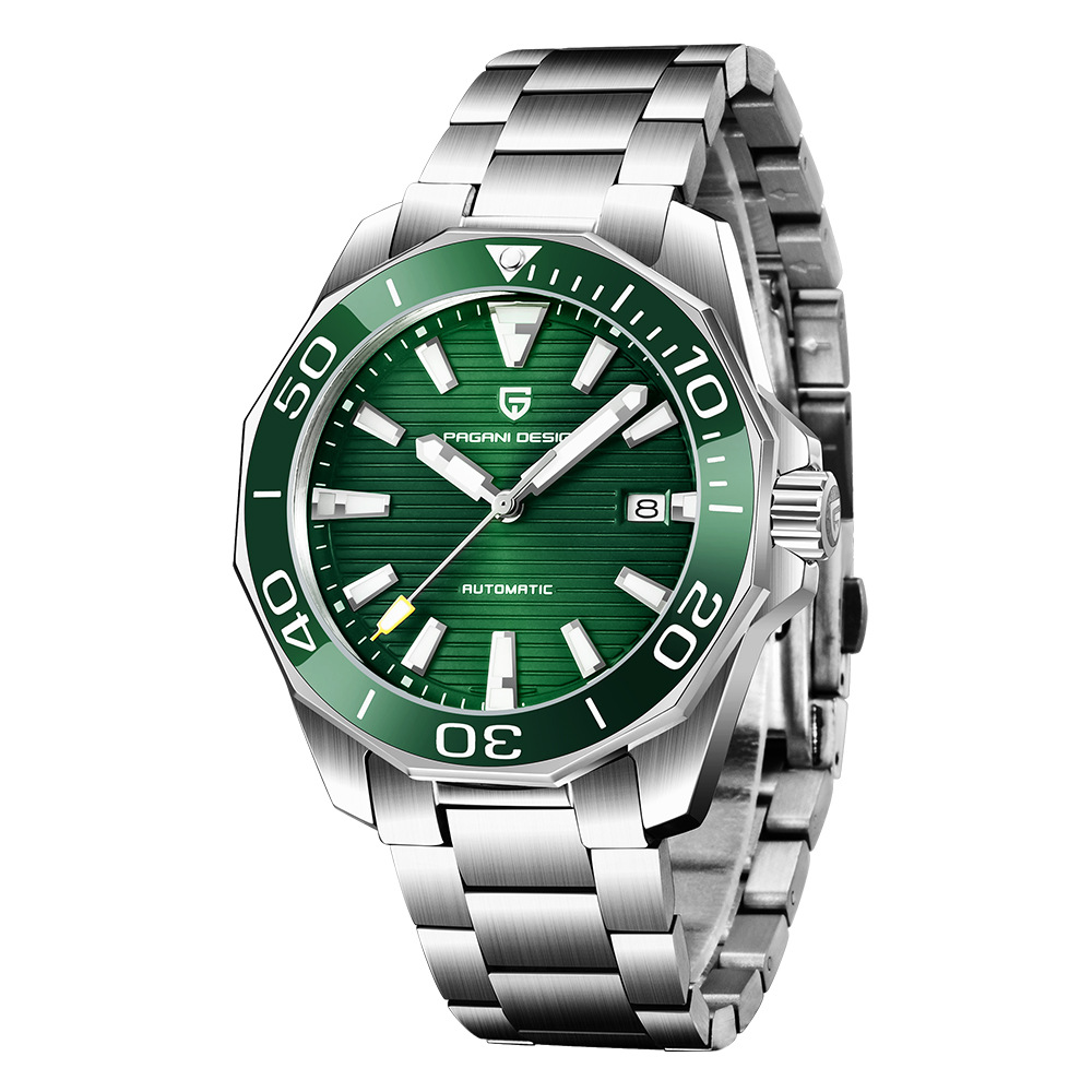⌚2023 mới bojiani paganidesign Tự động đồng hồ cơ Đồng hồ nam mạnh mẽ sáng không thấm nước thời trang đồng hồ nam 1668