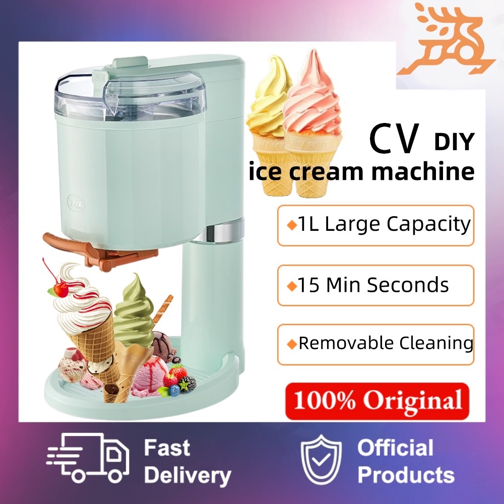 220V/20W Ice Cream Machine Fully Automatic 1L High-capacity Mini