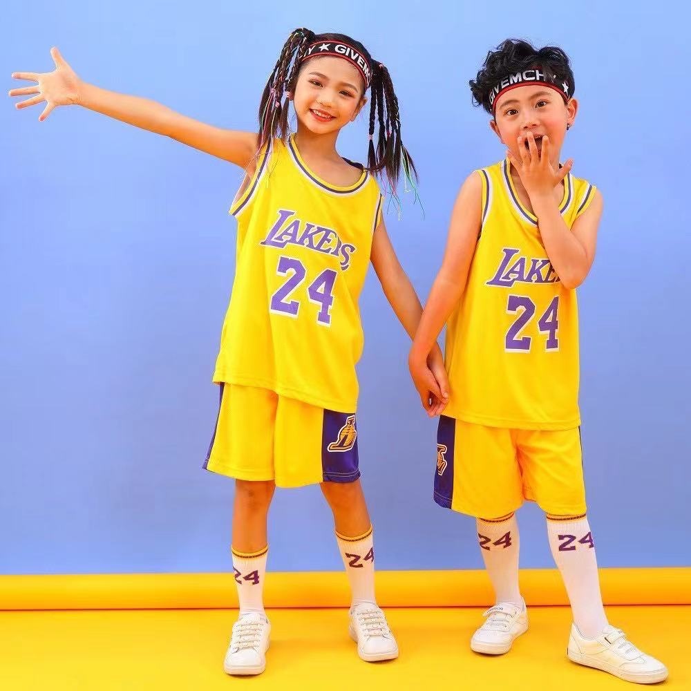 L.A Lakers Jersey #24 Kobe Bryant Jersey Kids Tops+Shorts Jersey