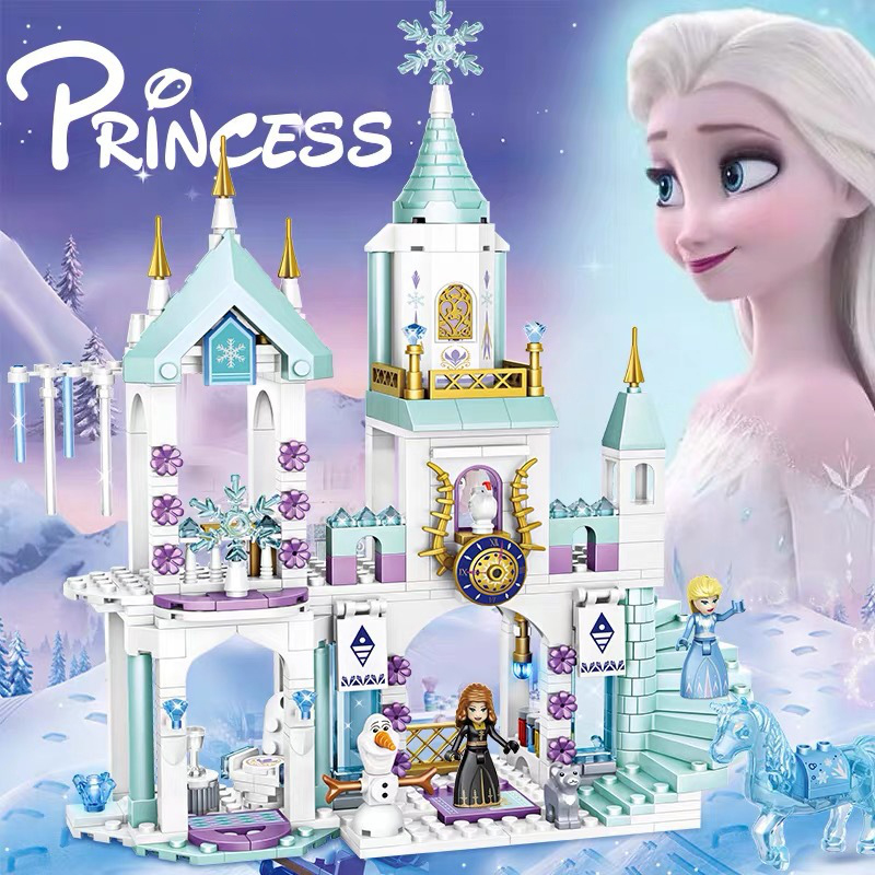 360PCS Friends Series House Disney Frozen Ice Castle Building