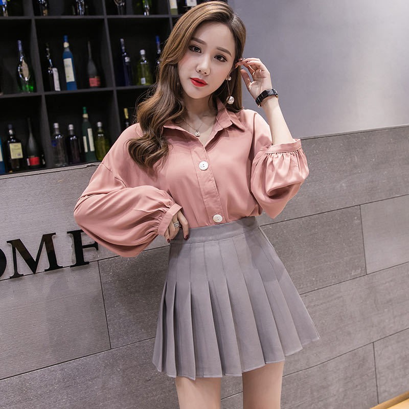 High waisted skirt korean fashion hotsell