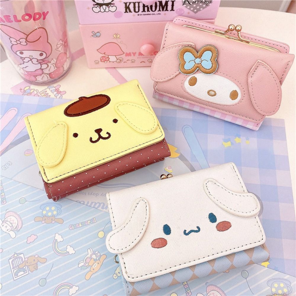 Fashion aleksey cinnamoroll quà tặng hoạt hình túi gấp dễ thương anime túi xách ví đựng tiền xu ví túi đựng thẻ