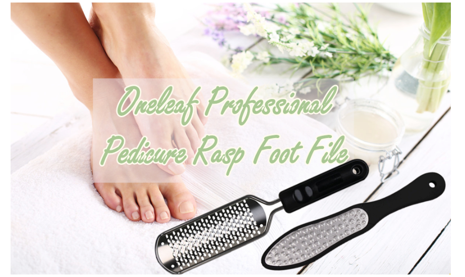 Oneleaf 2PCS Professional Pedicure Rasp Foot File Cracked Skin