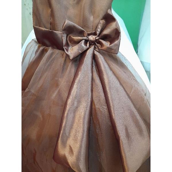 Chocolate Flower Girl Dress