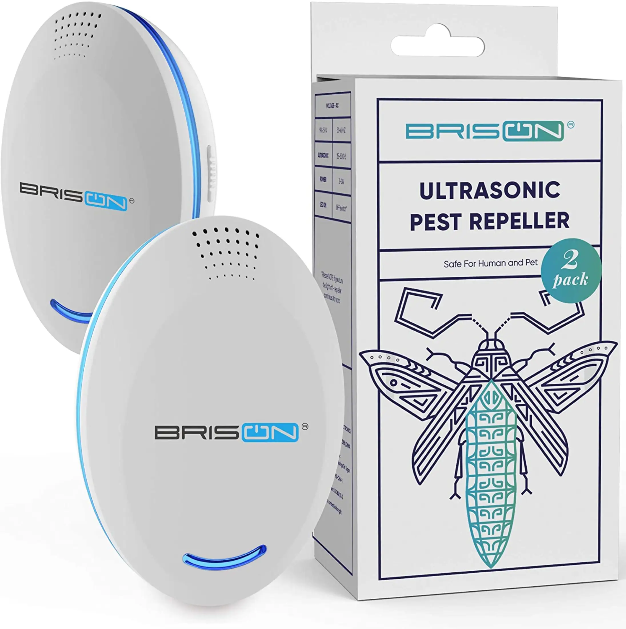 Brison Ultrasonic Pest Repeller Plug In Control Electronic Insect Repellent Gets Rid Mosquito Bed Bugs Roach Spiders Fleas Mice Ants Fruit Fly Lazada Ph