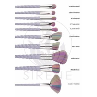 10 Pieces Unicorn Rainbow Professional Make Up Brush Set High Quality Foundation Powder Concealer Tool Set June 2018 - 3 10 Pieces Unicorn Rainbow Professional Make Up Brush Set High Quality Foundation Powder Concealer Tool Set - 3
