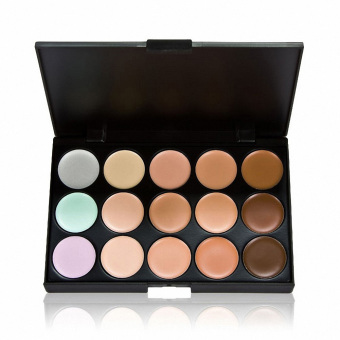 15 Colors Contour Face Cream Makeup Concealer Palette+20Pcs Brushes Brown June 2018 - 4 15 Colors Contour Face Cream Makeup Concealer Palette+20Pcs Brushes brown - 4