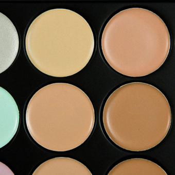 15 Colors Contour Face Cream Makeup Concealer Palette+20Pcs Brushes Brown June 2018 - 3 15 Colors Contour Face Cream Makeup Concealer Palette+20Pcs Brushes brown - 3