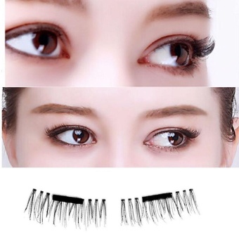 4 Pcs / Pair 3D Magnetic False Eyelashes Natural Handmade To Long False Eyelashes Thick Cross Eyelashes Eyelash Extension Kit - Intl June 2018 - 3 4 Pcs / Pair 3D Magnetic False Eyelashes Natural Handmade To Long False Eyelashes Thick Cross Eyelashes Eyelash Extension Kit - intl - 3
