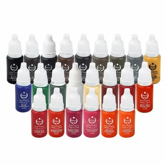 Besta 12pcs Tattoo Inks Permanent 1/2 OZ One Bottle Makeup Pigmentsfor Eyebrow Eyeliner Lip Complete Cosmetic Tattoo Inks Set - Intl June 2018 - 2 Besta 12pcs Tattoo Inks Permanent 1/2 OZ One Bottle Makeup Pigmentsfor Eyebrow Eyeliner Lip Complete Cosmetic Tattoo Inks Set - intl - 2