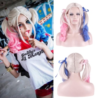 Blue And Pink Long Ponytail Wigs For Cosplay Party Suicide Squad Harley Quinn Cosplay Wigs - Intl June 2018 - 4 Blue and Pink Long Ponytail Wigs for Cosplay Party Suicide Squad Harley Quinn Cosplay Wigs - intl - 4