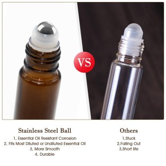 EsoGoal 5ml Amber Glass Roll-on Bottles With Stainless Steel Roller Ball For Essential Oil,Aromatherapy,Perfumes And Lip Balms,Set Of 6 - Intl June 2018 - 5 EsoGoal 5ml Amber Glass Roll-on Bottles With Stainless Steel Roller Ball for Essential Oil,Aromatherapy,Perfumes and Lip Balms,Set of 6 - intl - 5