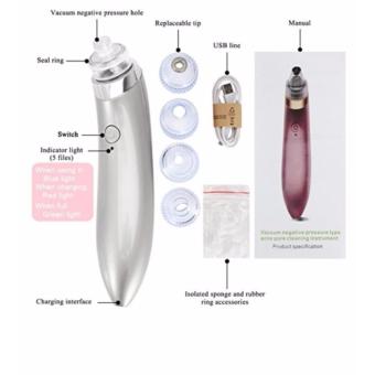 Facial Skin Care Acne Blackhead Remover Vacuum Suction Pore Clean Machine White June 2018 - 3 Facial Skin Care Acne Blackhead Remover Vacuum Suction Pore Clean Machine White - 3
