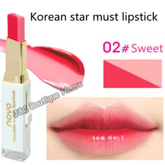 Korea NOVO Double Color Lipstick Makeup Moisturizing Color Gradient Lipstick #2 June 2018 - 2 Korea NOVO Double Color Lipstick Makeup Moisturizing Color Gradient Lipstick #2 - 2