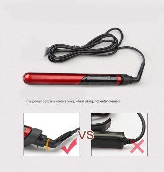 LCD Display 2-in-1 Ceramic Coating Hair Straightener Comb Hair Curler Beauty Care Iron Healthy Beauty-Red June 2018 - 4 LCD Display 2-in-1 ceramic coating Hair straightener comb hair Curler beauty care Iron healthy beauty-Red - 4