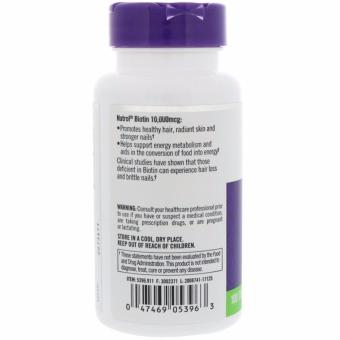 Natrol, Biotin, Maximum Strength, 10,000 Mcg, 100 Tablets June 2018 - 3 Natrol, Biotin, Maximum Strength, 10,000 mcg, 100 Tablets - 3