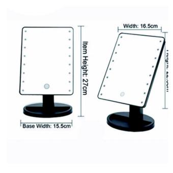 New 2017 Best Quality Bright Light Make Up Vanity IlluminatedDesktop Table Makeup Stand Mirror With 16 LED Light (Black) June 2018 - 2 New 2017 Best Quality Bright Light Make Up Vanity IlluminatedDesktop Table Makeup Stand Mirror with 16 LED Light (Black) - 2