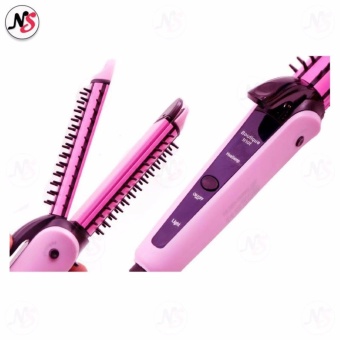 NOVA NHC-8890 3 In 1 Professional Electric Hair Curler RollerStraightener Waver Crimp Irons Women Styling Tool Hair CurlingRound Brush 220V 360? Rotating Power Cord (Pink) June 2018 - 2 NOVA NHC-8890 3 in 1 Professional Electric Hair Curler RollerStraightener Waver Crimp Irons Women Styling Tool Hair CurlingRound Brush 220V 360? Rotating Power Cord (Pink) - 2