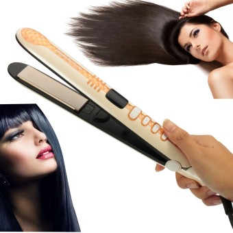 Professional Pro Ceramic Tourmaline Anion Perm Hair StraightenerDigital Iron (Gold) - Intl June 2018 - 3 Professional Pro Ceramic Tourmaline Anion Perm Hair StraightenerDigital Iron (Gold) - intl - 3