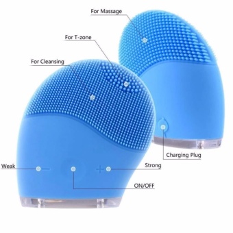 Rechargeable Waterproof Vibrating Facial Cleansing Brush (Blue) June 2018 - 3 Rechargeable Waterproof Vibrating Facial Cleansing Brush (Blue) - 3