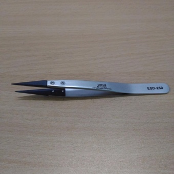 Vetus ESD 259 Stainless Handle Tweezers,Cleanroom Tweezers ESD 259 High Precise Tweezers (Stainless) 12.8 Cm May 2018 - 2 Vetus ESD 259 Stainless Handle Tweezers,Cleanroom tweezers ESD 259 High precise tweezers (Stainless) 12.8 cm - 2
