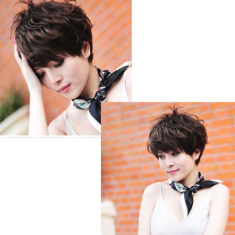 Women Hair Wig New Stylish Short Fluffy Short Curly Dark Brown Lady Full Wig June 2018 - 2 Women Hair Wig New Stylish Short Fluffy Short Curly Dark Brown Lady Full Wig - 2