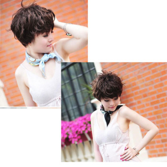 Women Hair Wig New Stylish Short Fluffy Short Curly Dark Brown Lady Full Wig June 2018 - 3 Women Hair Wig New Stylish Short Fluffy Short Curly Dark Brown Lady Full Wig - 3