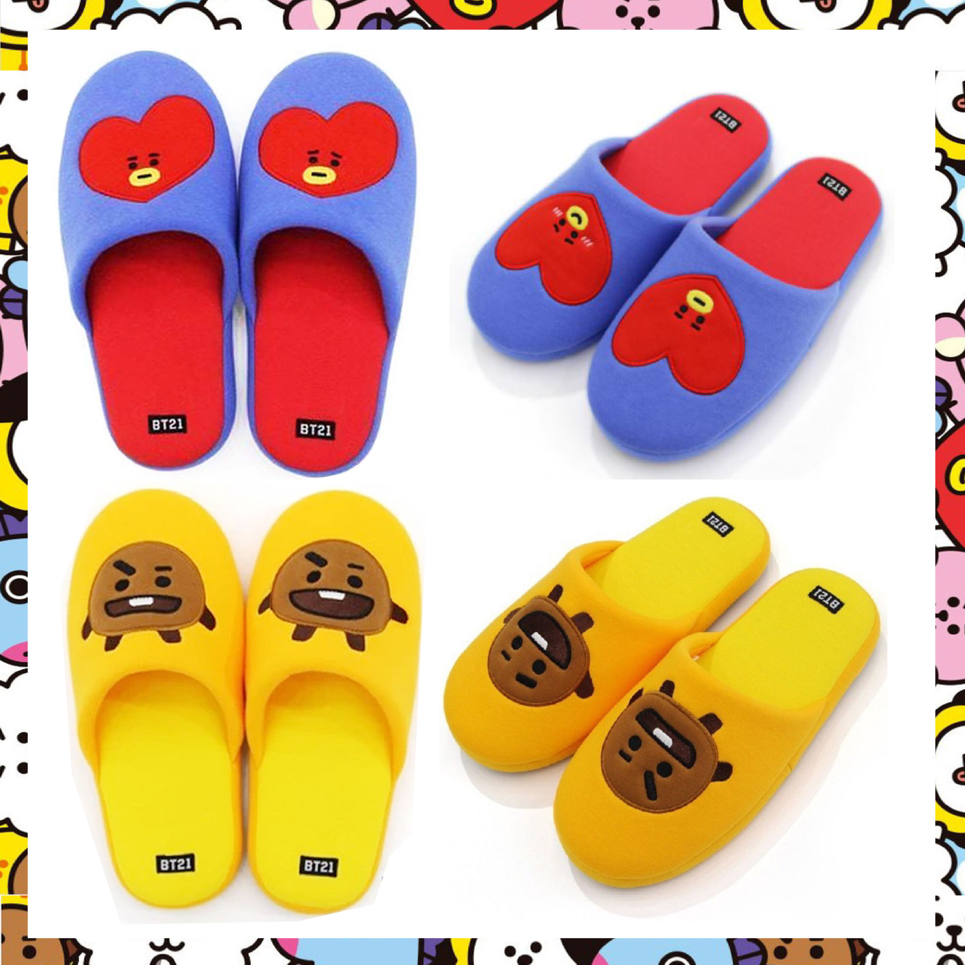 bt21 indoor slippers